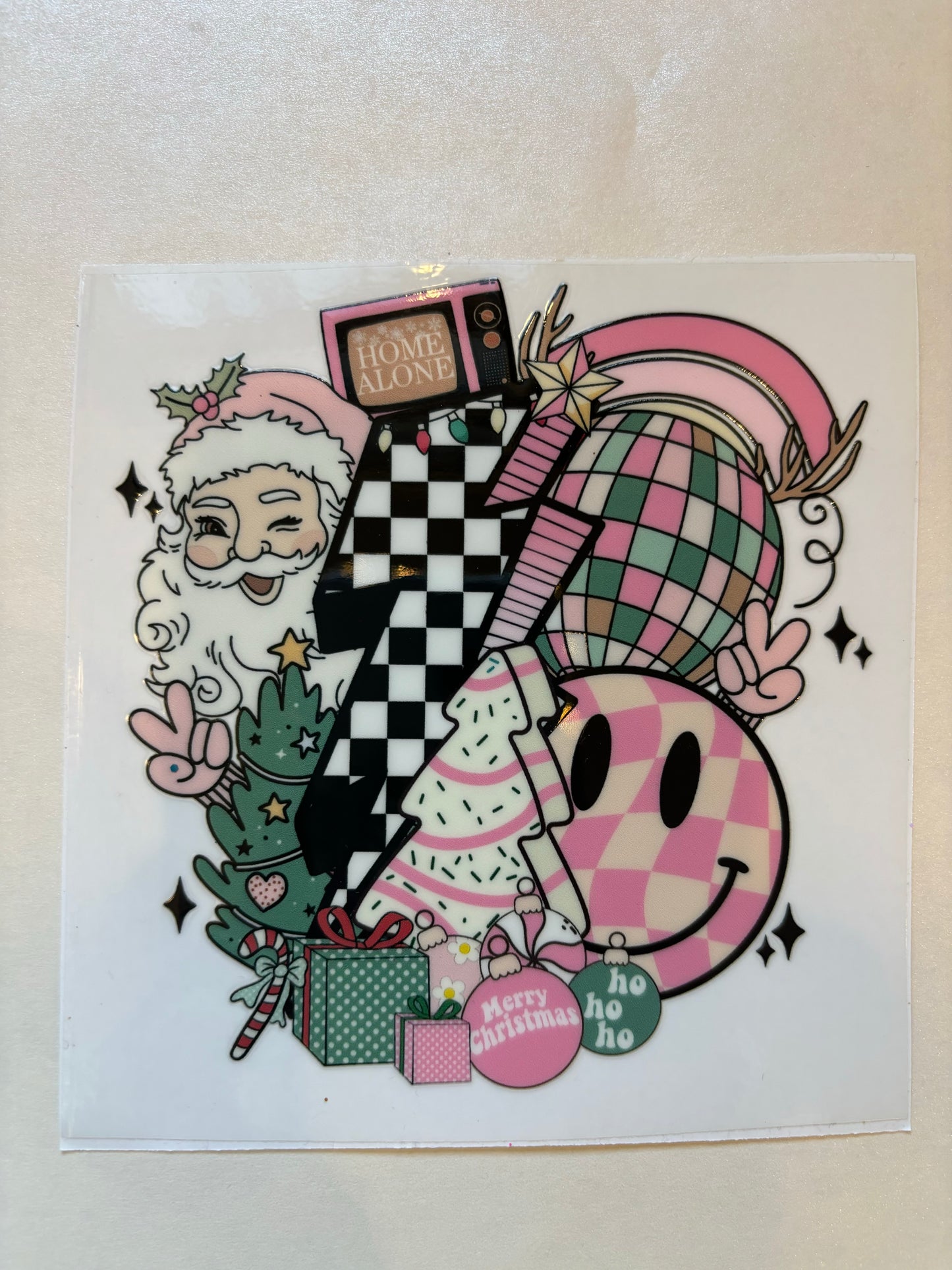 Pink disco Santa