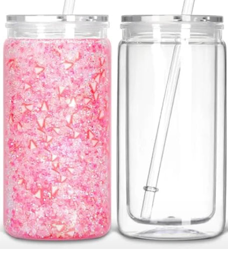 Plastic 16oz snowglobe cup